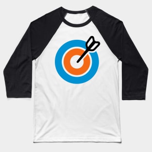 Direct Hit Arrow Bullseye Archery Dart Board Emoticon Baseball T-Shirt